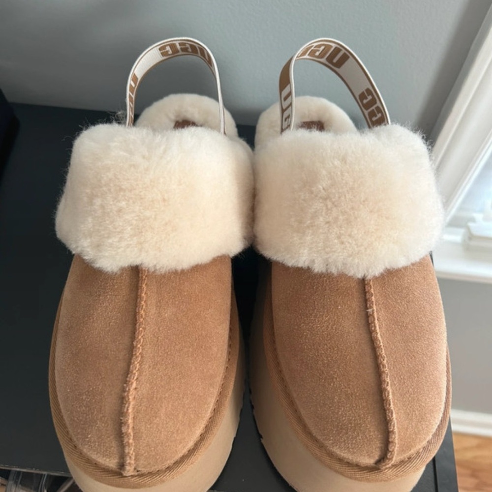 UGG Cream Shearling Slippers